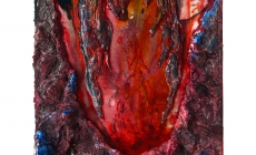 Damjan Kovacevic - Payasage de Flammes (la Vierge) - 2019 - technique mixte sur toile - 42x32 copie
