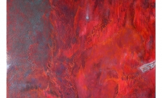 Damjan Kovacevic - Prière Rouge (Saint Barthélemy) - 2019 - technique mixte sur toile - 147x126  copie