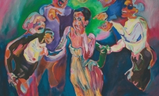 Neda Arizanovic, Le Moment de Vérité, Le Misanthrope Acte 5 Scène Dernière, huile sur toile, 120x140